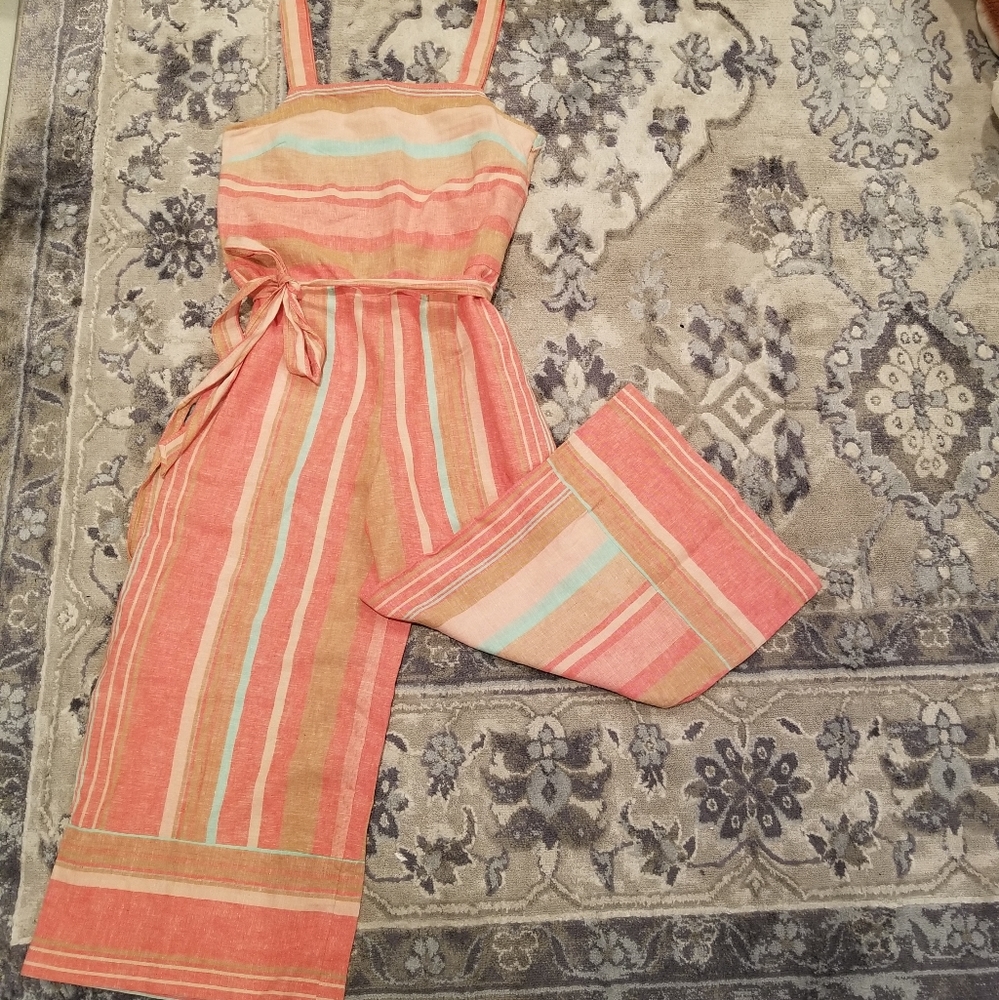 Wide leg cropped jumpsuit